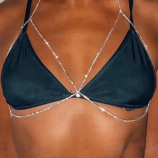 Rhinestone Crystal Bikini Top